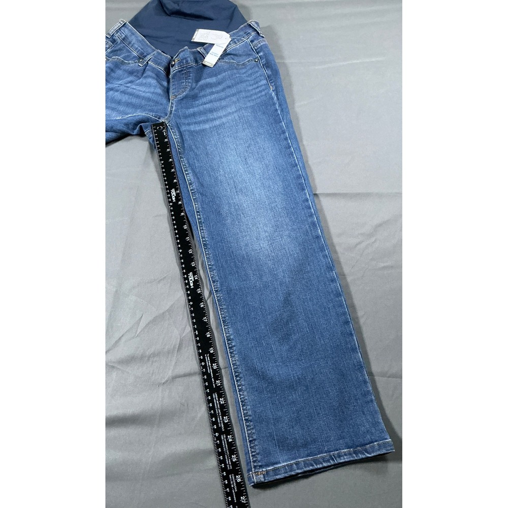 Time and Tru Womens Maternity Straight Leg Jeans‎ Blue Medium Wash Small 4-6 NWT - Picture 5 of 12